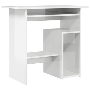 vidaXL Bureau Blanc brillant 80x45x74 cm Bois d’ingénierie