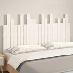 vidaXL Tête de lit murale Blanc 146 5x3x80 cm Bois massif de pin