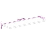 vidaXL Dessus de table 100x20x3 8cm rectangulaire bois massif récupéré