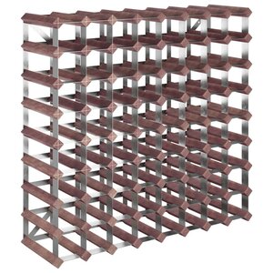 vidaXL Casier à bouteilles pour 72 bouteilles Marron Bois pin solide
