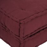 2 pouffes modulaires en tissu bourgogne vidaXL