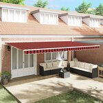 vidaXL Auvent Rétractable Rayé Orange et marron 600 × 300 cm