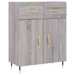 vidaXL Buffet sonoma gris 69 5x34x90 cm bois d'ingénierie