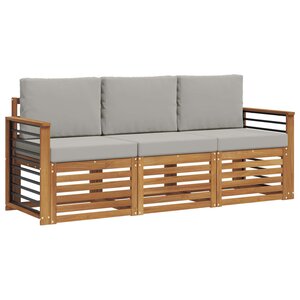 vidaXL Ensembles de canapés 3 pc Gris Naturel et Clair