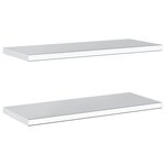 vidaXL Étagères murales 2 Pièces 75x30x3 cm argenté acier inoxydable