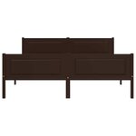 vidaXL Cadre de lit sans matelas pin massif marron foncé 120x200 cm