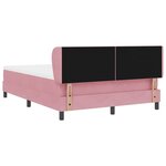 Lit Box Spring vidaXL avec Matelas Rose 160x200 cm Velours