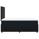 vidaXL Sommier à lattes de lit avec matelas Noir 120x200 cm Velours