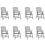 vidaXL Ensemble à manger de jardin 9 Pièces anthracite métal maille