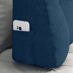 vidaXL Coussin de Dos Bleu 80 x 24 x 50 cm tissu