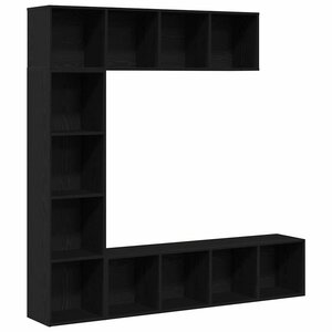 vidaXL Bibliothèque 3 Pièces Chêne noir 36 x 30 x 143 cm