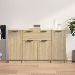 vidaXL Buffets 3 Pièces Chêne sonoma Bois d'ingénierie