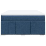vidaXL Sommier à lattes de lit avec matelas Bleu 160x200 cm Tissu