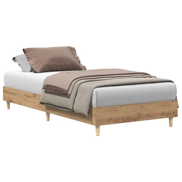 vidaXL Cadre de lit sans matelas chêne artisanal 90x200 cm