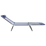 vidaXL Chaise longue pliante Bleu marine 182 x 55 x 85 5 cm Textilène