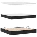 vidaXL Lit avec rangement et LED avec LED Noir 200 x 200 cm Velours