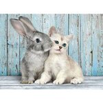 PUZZLE 500 pieces - Chaton et Lapin - 49 X 36 cm