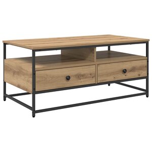 vidaXL Table basse Chêne artisanal 100 x 51 x 45 cm Bois d'ingénierie