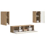 vidaXL Ensemble meuble TV 4 Pièces Chêne artisanal Bois d'ingénierie