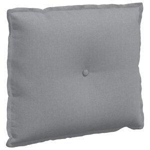 vidaXL Coussin de Dos Gris clair 60 x 19 x 50 cm tissu