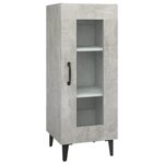 vidaXL Buffet Gris béton 34 5x34x90 cm Bois d'ingénierie
