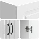 vidaXL Ensemble de Meubles 2 Pièces Blanc brillant 33 x 34 5 x 87 cm