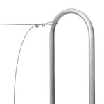 vidaXL Portant de bois de chauffage et housse de pluie acier galvanisé