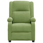vidaXL Fauteuil inclinable électrique vert clair velours