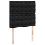 vidaXL Sommier à lattes de lit et matelas Noir 80x200 cm Velours