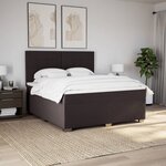 vidaXL Sommier à lattes de lit avec matelas Marron foncé 180x200 cm
