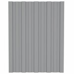 vidaXL Panneaux de toiture 36 Pièces Acier galvanisé Gris 60x45 cm