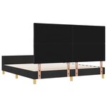 Lit vidaXL Noir 180x200 cm en tissu