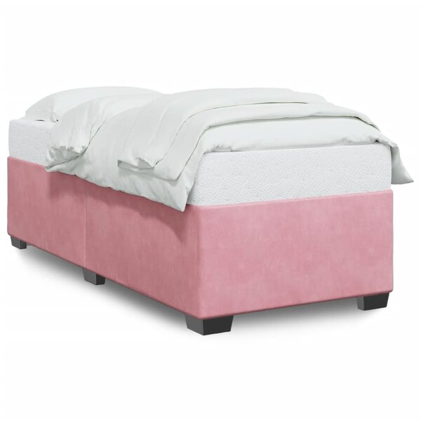 vidaXL Cadre de lit sans matelas rose 90x190 cm velours