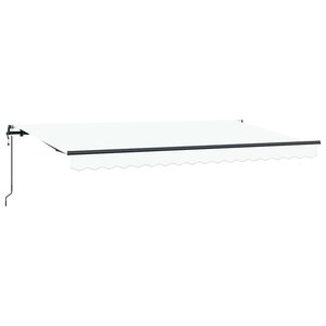 vidaXL Auvent Rétractable Blanc 400 x 200 cm tissu