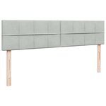 VidaXL Cadre de lit ottoman avec matelas gris clair 180x200 cm velours