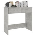vidaXL Bureau Gris béton 80x40x75 cm Bois d’ingénierie