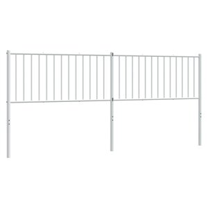 vidaXL Tête de lit de remplacement métal blanc 200 cm