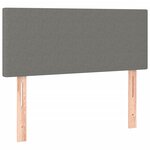 vidaXL Sommier à lattes de lit avec matelas Gris foncé 80x200 cm Tissu