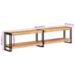 vidaXL Meuble TV 180x30x40 cm bois massif de manguier