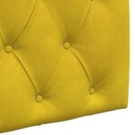 vidaXL Tête de lit suspendue Jaune Velours