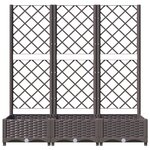 vidaXL Jardinière avec treillis Marron 120x40x121 5 cm PP