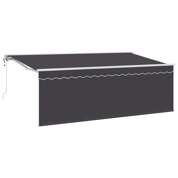 vidaXL Auvent rétractable Anthracite 350 x 200 cm