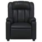 vidaXL Fauteuil inclinable Noir Similicuir