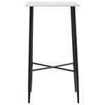 vidaXL Table de bar Blanc 60 x 60 x 111 cm MDF