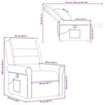 vidaXL Fauteuil de massage inclinable Noir Tissu