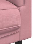 vidaXL Fauteuil avec coussin rose velours