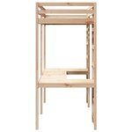 vidaXL Cadre de lit mezzanine Naturel 80 x 200 cm Pin massif
