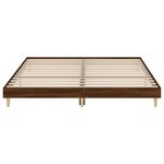 vidaXL Cadre de lit sans matelas chêne marron 200x200 cm