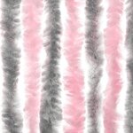 vidaXL Rideau anti-mouches gris argenté et rose 90x220 cm chenille