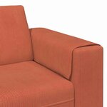 vidaXL Sofa en tissu avec coussin Rouge orange Tissu en velours côtelé